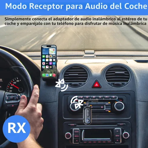 Miniatura 5 de SYENGKKY Transmisor Receptor Bluetooth 5.4 - Adaptador de audio inalámbrico Bluetooth 2 en 1 para auriculares o dispositivos BT - Adaptador de audio