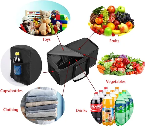 Miniatura 4 de YELAIYEHAO Bolsa de mano grande con tapa, plegable plegable