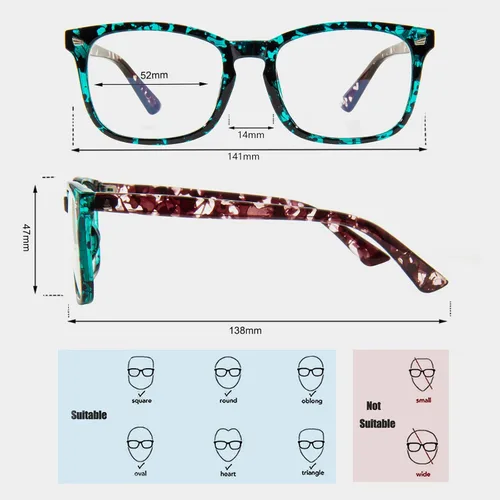 Miniatura 3 de MAXJULI Lentes de bloqueo de luz azul, para lectura de computadora/juegos/TV/teléfonos para mujeres y hombres 6001, Estándar Tortuga de cristal