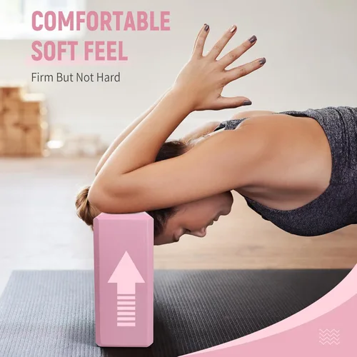 Miniatura 6 de Yoga Blocks 2 Pack, 9"x6"x3" High-Density EVA Foam Yoga Block, Non-Slip Yoga Blocks for Yoga, Pilates Meditation, Stretching and Toning, Supportive