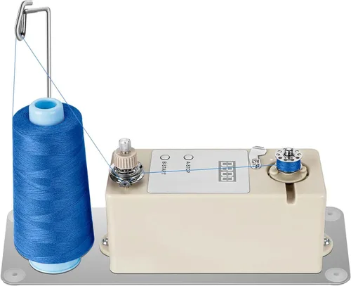Miniatura 7 de XBA Bobinadora de bobina, bobinadora automática portátil, bobinadora de bobina eléctrica con soporte de hilo de carrete para máquinas de coser