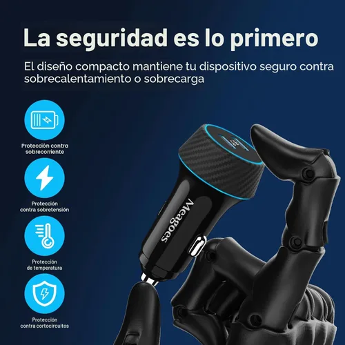 Miniatura 6 de Paquete de 2 cargadores de coche USB C de 90 W de carga súper rápida para iPhone 17 Pro Max/Air/16/15/iPad, teléfono Android Samsung, doble puerto