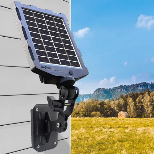Miniatura 2 de Panel solar para cámara de rastro, kit de cargador de batería solar WingHome 12V/1A 6V/1.5A con batería de litio recargable de 2000 mAh integrada
