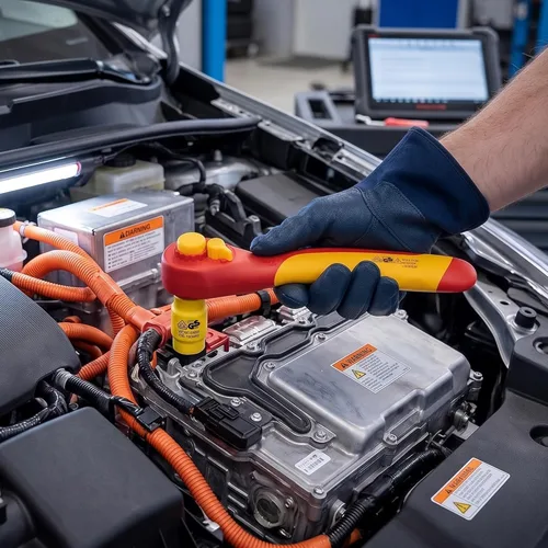Miniatura 6 de Powerbuilt Trinquete VDE de 7.874 in con transmisión de 3/8 pulgadas, aislado con engranajes de 72 dientes, vehículos eléctricos e híbridos de alto
