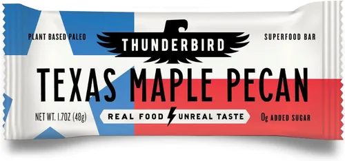 Miniatura 9 de Thunderbird Bars - Bocadillo energético, sin gluten con proteínas, comida real saludable, paleo vegano sin OGM, sin azúcar añadida, sabor Yaupon