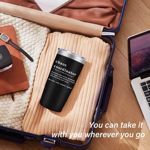 Miniatura 5 de Vaso Tumbler Chaos Coordinator, Regalos de Navidad para Mujeres, Idea Única para Empleada, Enfermera, Jefa, Maestra, Oficina, Regalos para Mujeres