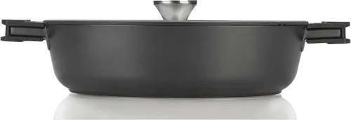 Miniatura 4 de ZAVOR Noir - Sartén para saltear de 6 cuartos de galón, aluminio fundido de alta calidad con revestimiento de cerámica antiadherente a base