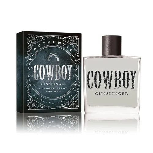 Cowboy Gunslinger - Colonia para hombre de Tru Western, 3.4 onzas, cálida y fresca, aroma a arándano y salvia, fragancia masculina audaz con cuero y