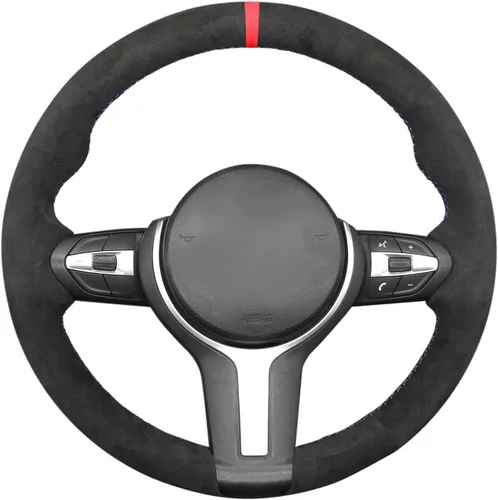 Miniatura 11 de MEWANT - Funda para volante de automóvil cosida a mano de Athsuede para BMW F87 M2 F80 M3 F82 M4 M5 F12 F13 M6 F85 X2 X5 M F86 X6 M F33 F30 M