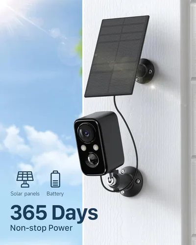Miniatura 2 de Cámaras de seguridad inalámbricas para exteriores: cámaras para sistema de seguridad del hogar, cámara WiFi con panel solar, sistema de vigilancia