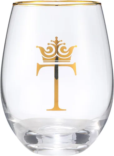 Miniatura 11 de Vaso de vino de 15 onzas con letra A, regalo personalizado con inicial, para boda, dama de honor, cumpleaños, graduación, para hombres y mujeres
