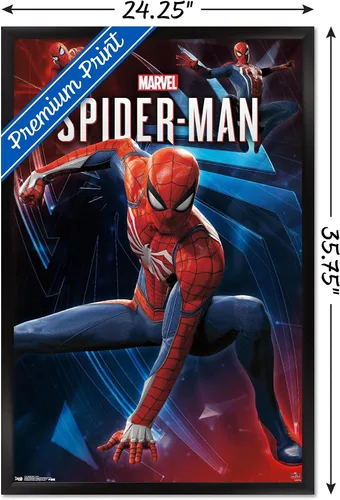 Miniatura 3 de Trends International Marvel Comics - Póster de pared de Spider-Man, poses, 22.375 x 34 pulgadas, versión enmarcada en negro Versión con marco negro