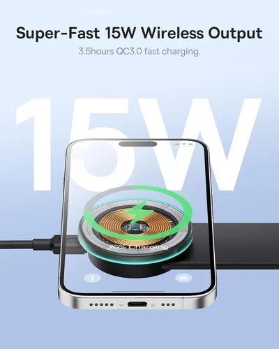 Miniatura 3 de Baseus Magsafe - Cargador de coche inalámbrico de 15 W, soporte magnético para salpicadero de coche para iPhone 15, 14, 13, 12 Pro Plus Max