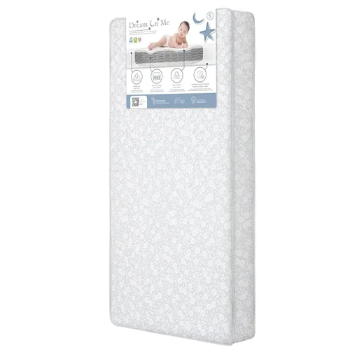 Miniatura 12 de Dream On Me Nap Nest - Colchón para cuna y niños pequeños, de doble cara - Bebés y niños pequeños, colchón impermeable de 5 pulgadas con 88 resortes