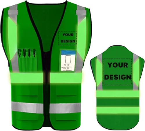 Miniatura 9 de Chaleco de seguridad de alta visibilidad reflectante, personaliza tu logotipo, ropa de trabajo de seguridad con tiras reflectantes y bolsillos A