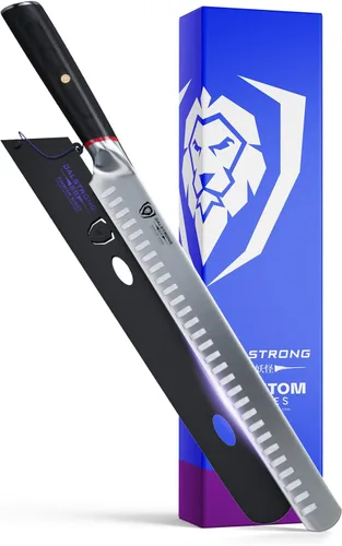 Dalstrong Cuchillo para Rebanar y Trinchar - Rebanador de 12 pulgadas - Serie Phantom - Acero Japonés AUS8 de Alto Carbono - Mango de Pakkawood -