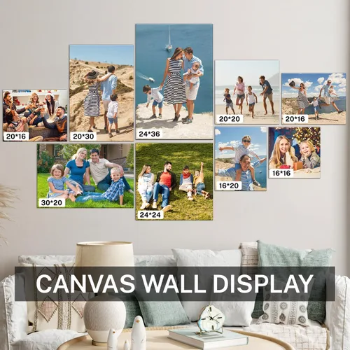 Miniatura 7 de Impresiones en lienzo personalizadas con tus fotos, imagen personalizada sobre lienzo, regalos personalizados con marco de pared para aniversario