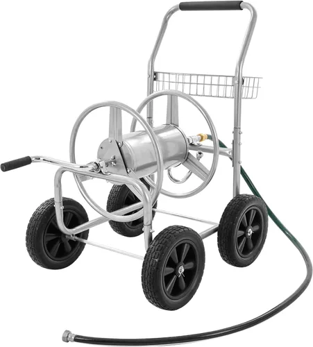 Miniatura 13 de VEVOR Carro de carrete de manguera, soporta hasta 175 pies de manguera de 5/8 pulgadas (manguera no incluida), carrito de manguera de agua