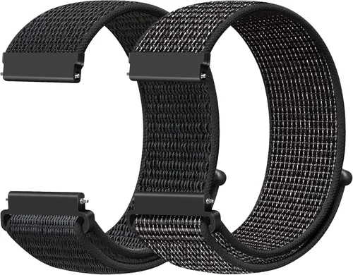 Miniatura 37 de Correas deportivas de nailon de 0.709 in de liberación rápida compatibles con Garmin Venu 4 1.614 in/3S 1.614 in/Venu 2S/Vivoactive 4S/Vivomove