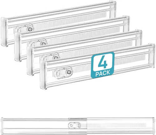 Miniatura 18 de Vtopmart Separadores de cajones de 2.36” con inserciones expandibles, organizador de cajones de cocina ajustable de 12.8"-22.3", separador