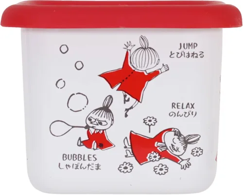 Miniatura 2 de Fuji Hollow MOYA-DS.R Moomin Arecole Deep Square Container, Small, 2.7 fl oz (0.7 L), Little Mi