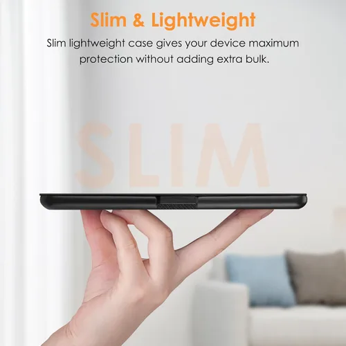 Miniatura 5 de Fintie Slimshell - Funda para Kindle de 6 pulgadas (11ª generación, versión 2024/2022), funda ligera de piel sintética con apagado y encendido Negro