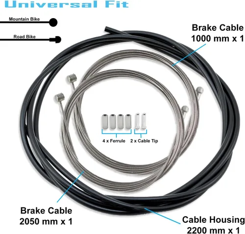Miniatura 5 de SHIMANO Juego de cables de freno estándar universal, para MTB o bicicletas de carretera