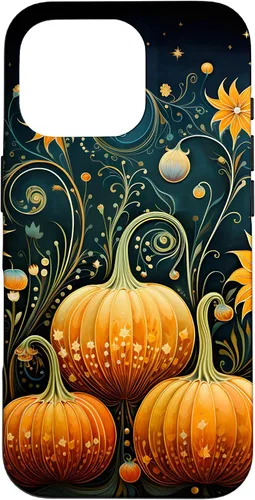 Miniatura 20 de Funda floral para iPhone 16 Pumpkins Vintage Otoño Otoño