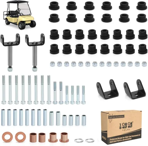 10L0L Kit de reparación de carros de golf delantero y trasero para Club Car DS 1992-Up Gas & Electric, kit de reconstrucción de lujo con pines,