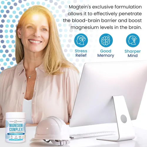 Miniatura 7 de Polvo complejo de magnesio – 8 tipos de magnesio, L-treonato (magteína), glicinato, malato y más para la salud cerebral, relajación, máxima