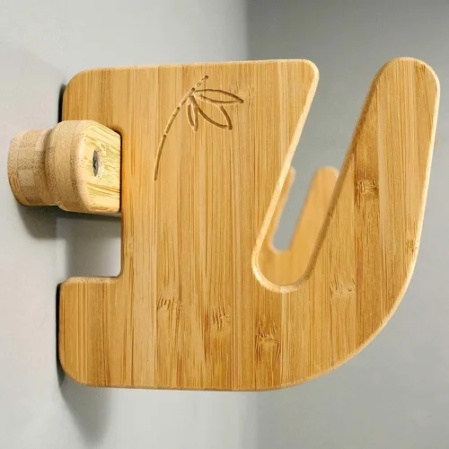 Miniatura 6 de Grassracks Soporte de pared para snowboard y monopatín de bambú y abedul, serie Moloka`i