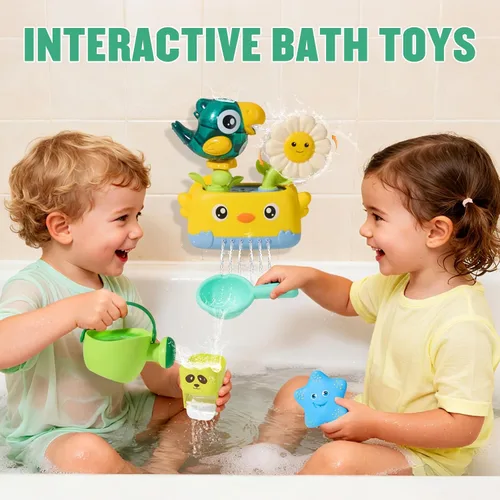 Miniatura 2 de Juguetes de baño para niños pequeños de 2 a 4 años, juguetes de baño sin moho para niños de 1 a 3 años, juguetes de agua para bañera para bebés