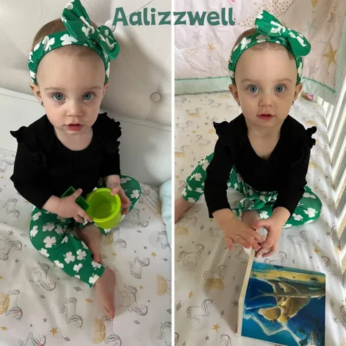 Miniatura 157 de Aalizzwell Conjunto de mameluco acanalado para bebé recién nacido prematuro para otoño e invierno