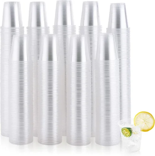 JOLLY CHEF Vasos de plástico transparente de 5 onzas, vasos desechables de 5 onzas para picnic, barbacoa, viajes, Halloween, fiestas de Navidad y