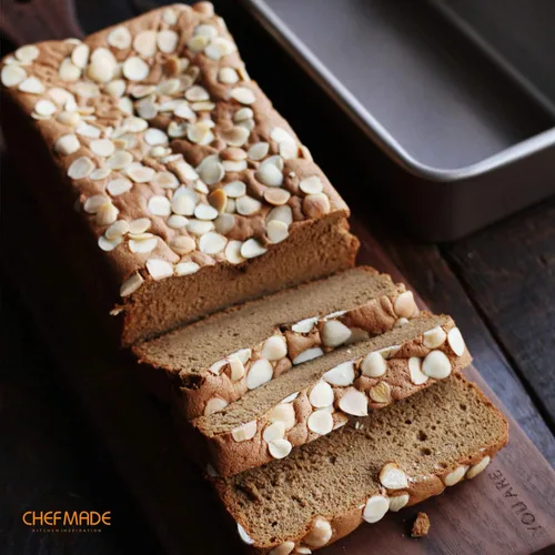 Miniatura 3 de CHEFMADE Molde rectangular para pan de 2 libras, antiadherente oblonga para pan y carne para hornear al horno (dorado champán)