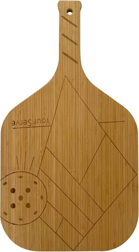 Miniatura 6 de Fox Run Your Serve Pickleball Paddle Charcutería, 14.5 x 7.5 pulgadas, tablas para servir queso de bambú