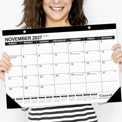 Miniatura 7 de GuassLee Calendario de escritorio 2026-2027 – Calendario de escritorio de 17 x 11.5 pulgadas, 18 meses, desde enero de 2026 hasta junio de 2027