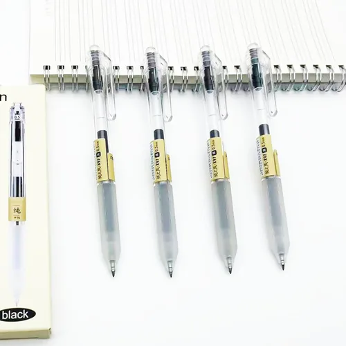 Miniatura 6 de 6 bolígrafos de tinta de gel, bolígrafos retráctiles, punta fina de 0.020 in, bolígrafos de gel negro, estilo japonés, escritura suave