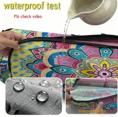 Miniatura 5 de Mandala Yoga Mat Bolsa Portador Cremallera Completa Tamaño Extra Grande 7.9 in*29.9 in Correa Ajustable Pilates Gimnasio Tote Bag Ejercicio