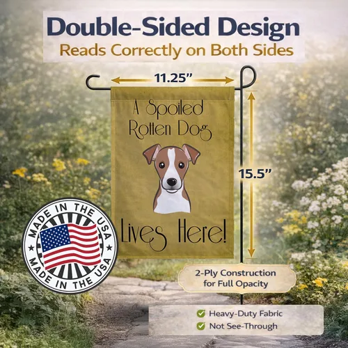 Miniatura 4 de Caroline's Treasures BB1508GF - Bandera de jardín con texto en inglés "Jack Russell Terrier", bandera decorativa para patio exterior, patio, obras