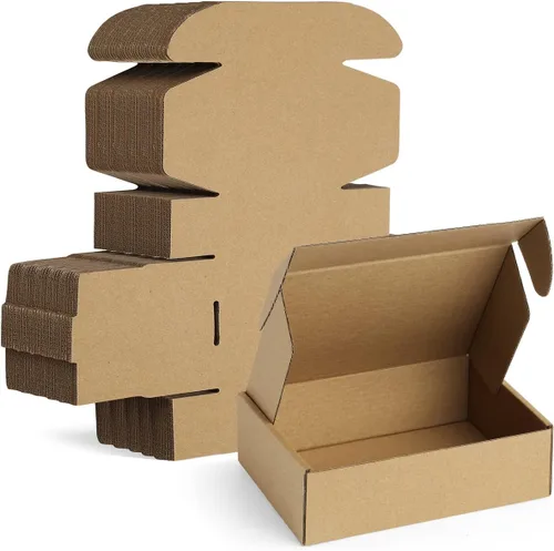 Miniatura 12 de Famagic Paquete de 50 cajas de envío pequeñas de 4 x 4 x 2 pulgadas, cajas de correo de cartón corrugado marrón para pequeñas empresas, cajas