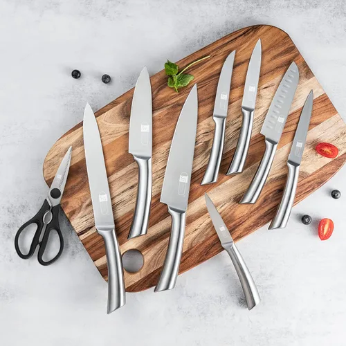 Miniatura 3 de Juego de cuchillos de cocina de 17 piezas aptos para lavavajillas con bloque súper afilado de acero inoxidable para cocina con bloque, tijeras