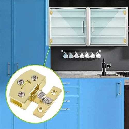 Miniatura 6 de Paquete de 2 bisagras de puerta de vidrio sin marco de 90° con tornillos negros para gabinete de ducha de vidrio sin taladro, bisagras de puerta a