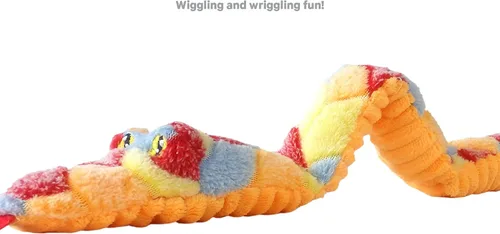 Miniatura 2 de ASPCA Juguete de perro de serpiente chirriante de una pieza de peluche para mascotas, juguete para burlas - 24 pulgadas de largo