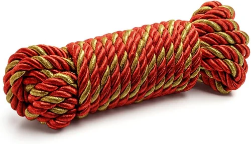 Miniatura 9 de Cuerda de seda suave trenzada sólida, 32.8 ft, duradera y fuerte, cuerda multiusos para hilo (marrón)