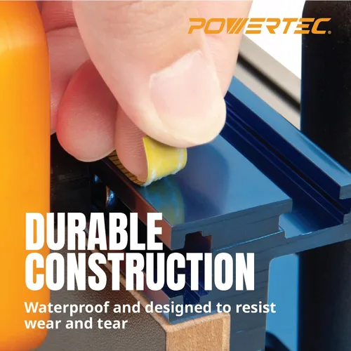 Miniatura 2 de POWERTEC Cinta métrica de 4 pies con respaldo adhesivo e inserto con kit de escala, accesorios para sierra de mesa, cinta métrica imperial