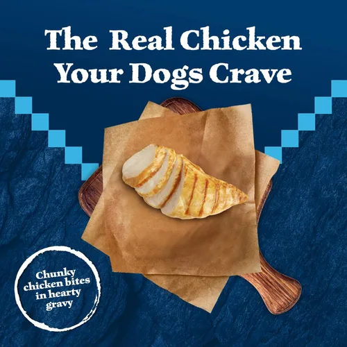 Miniatura 3 de Blue Buffalo Wilderness Trail Toppers Wild Cuts - Alimento húmedo natural para perros con alto contenido de proteínas, bocados de pollo en salsa
