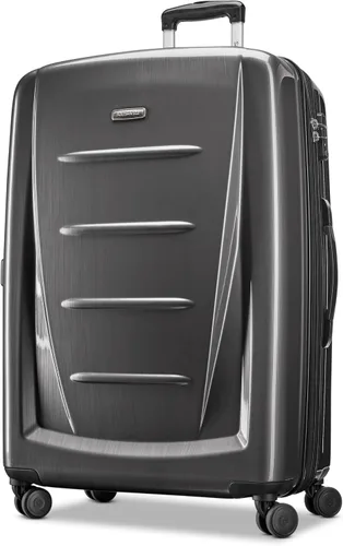 Samsonite Winfield 2 Equipaje rígido con ruedas giratorias, Carbón vegetal, Grande de 28 pulgadas, a cuadros