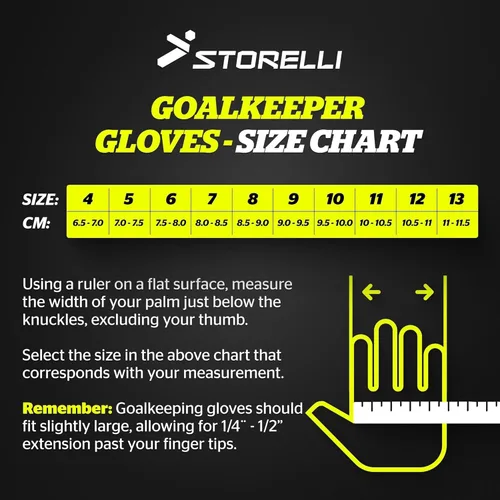 Miniatura 6 de Storelli Silencer Goalkeeper Gloves, with Removable Finger Spines, High-Impact Hand Protection, Soccer Accessories