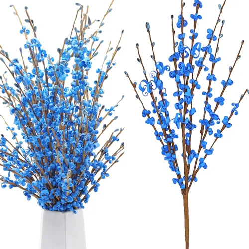 Miniatura 15 de Wootkey 10 Piezas Flores Artificiales de Jazmín de 29.5" de Largo Flores Falsas Ramas Secas para el Día de la Madre Hogar Oficina Bricolaje Arte
